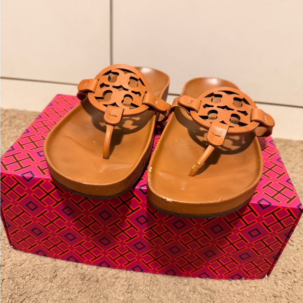 Tory Burch Tan Slippers